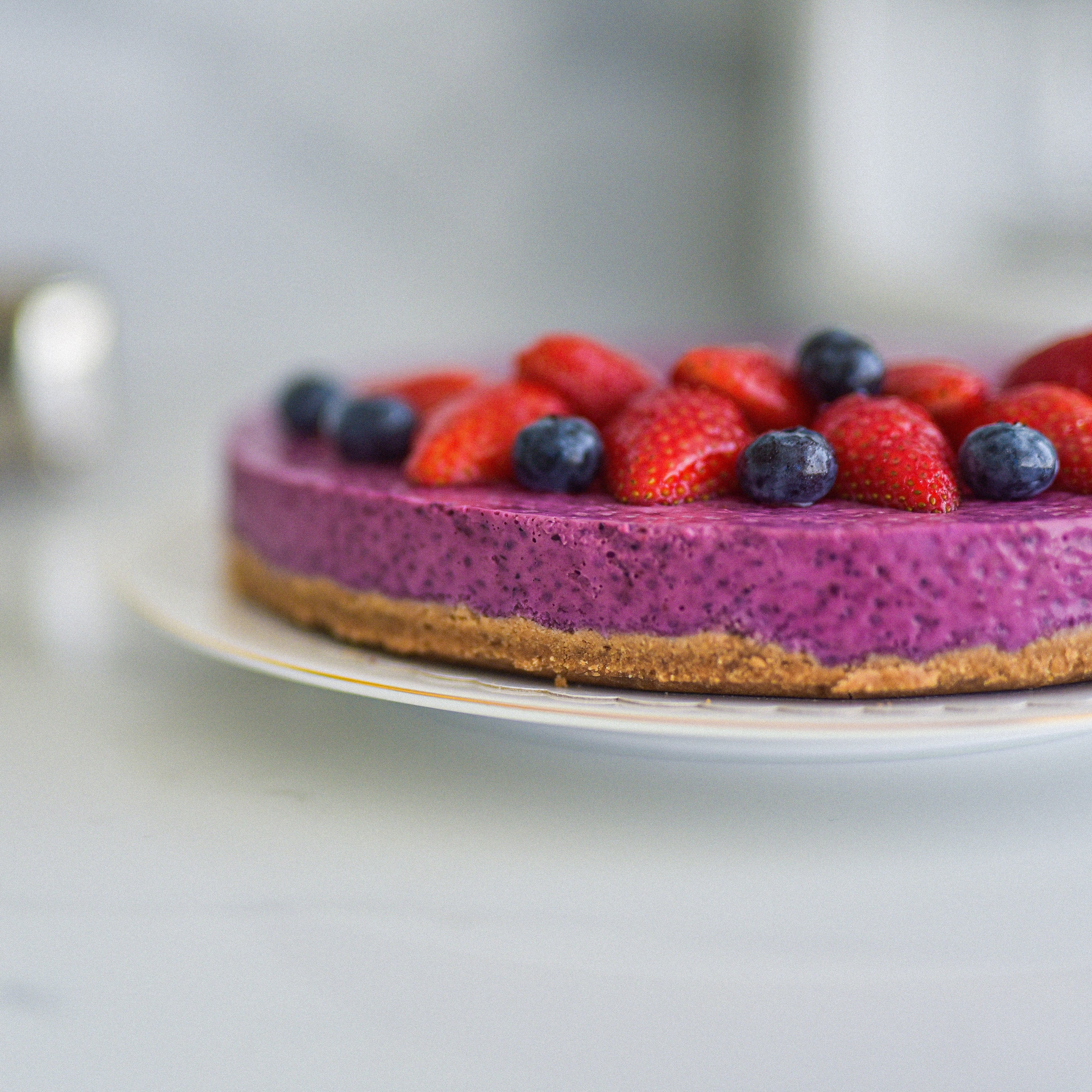 Mėlynių pyragas su chia sėklomis