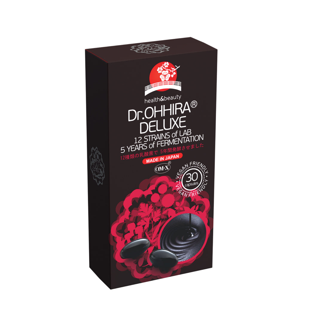 Dr.OHHIRA® DELUXE formulė bakterijos + skaidulos augalinėse kapsulėse