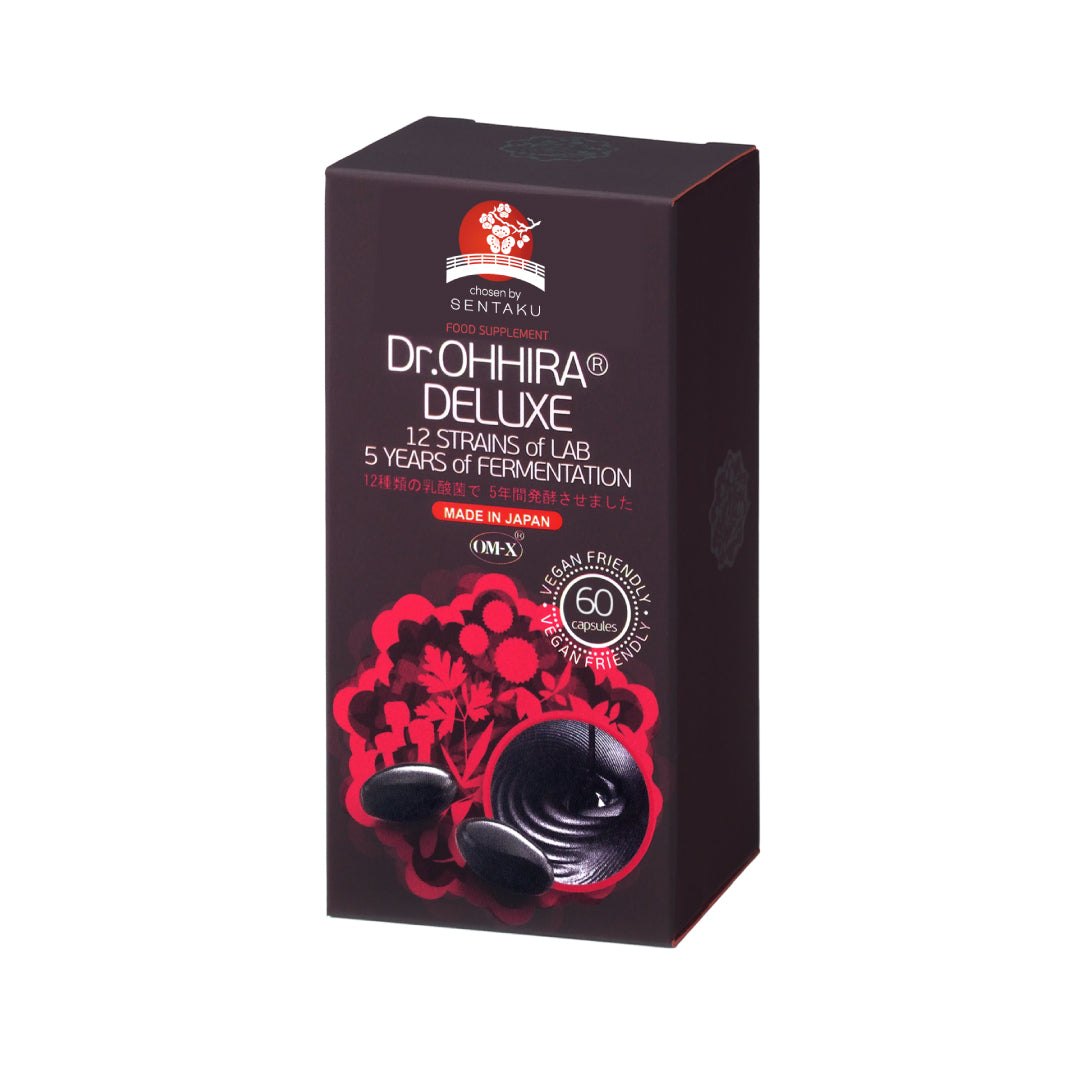 Dr.OHHIRA® DELUXE formulė bakterijos + skaidulos augalinėse kapsulėse