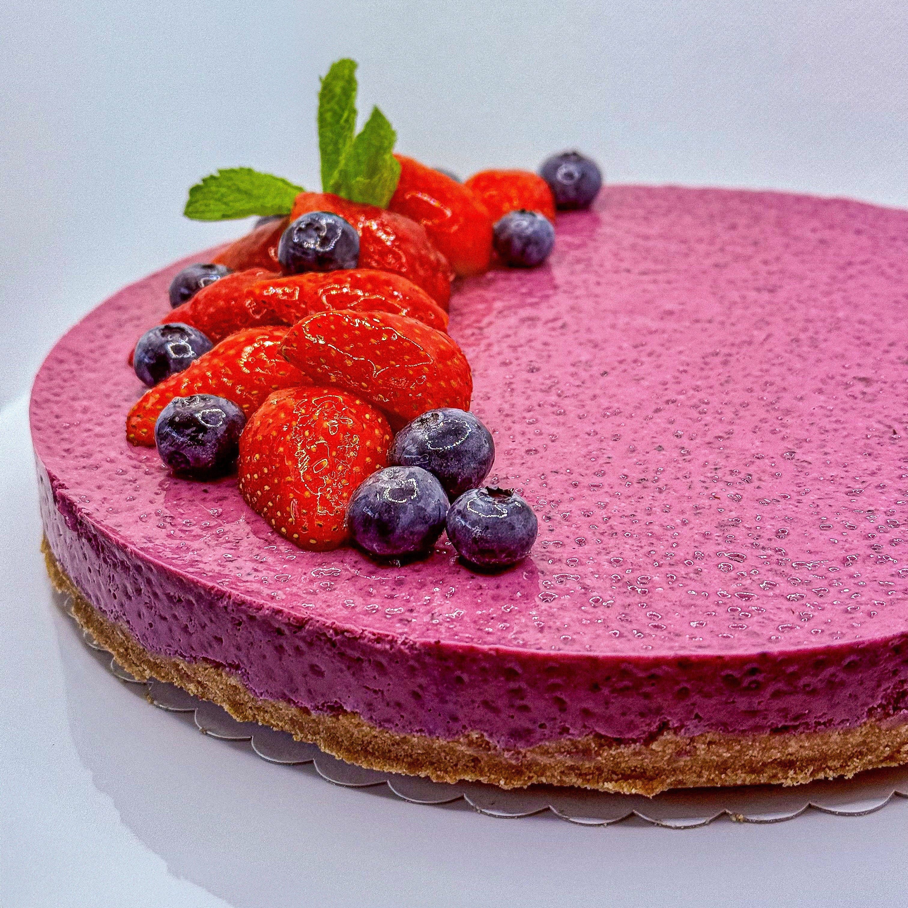 Mėlynių pyragas su chia sėklomis