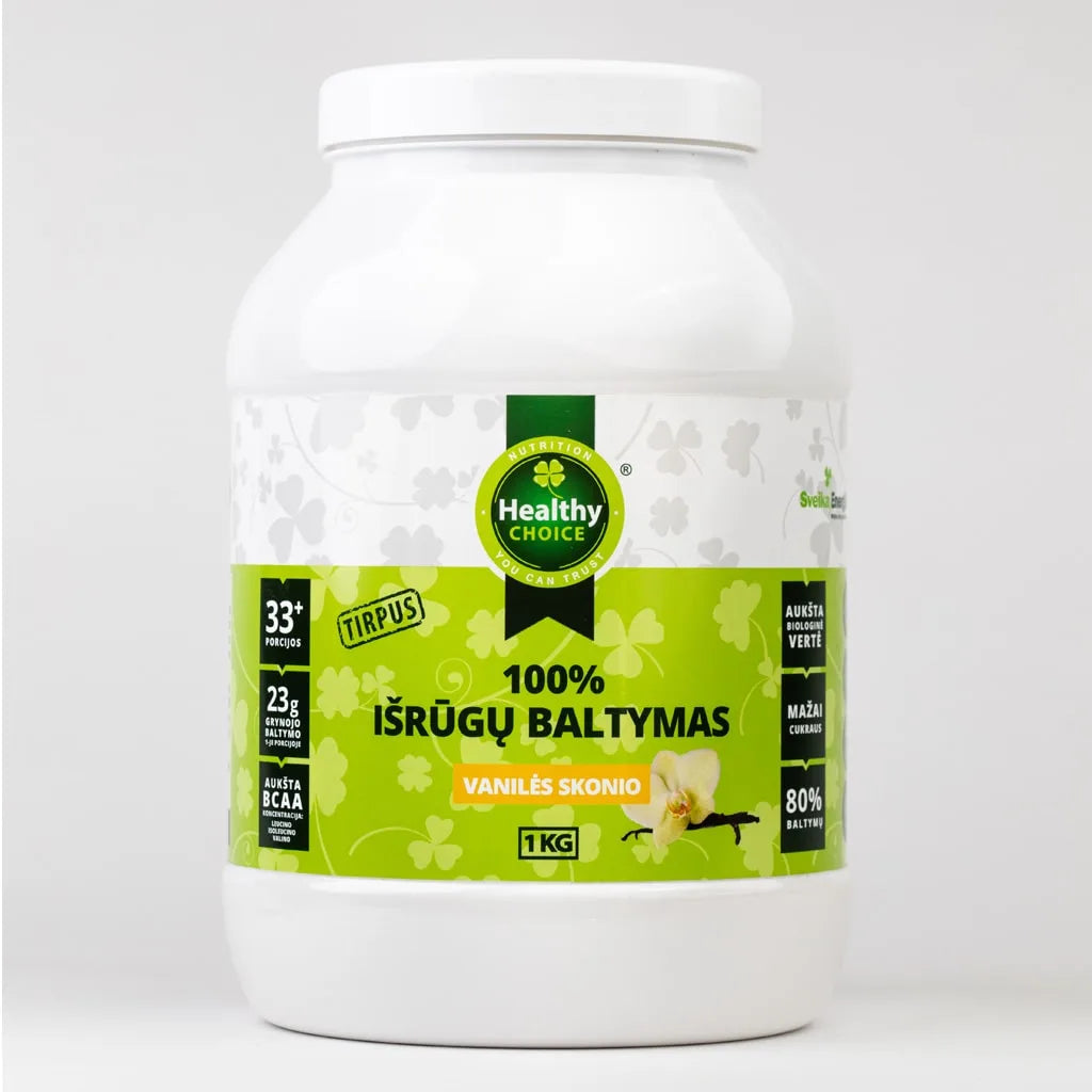 100% išrūgų baltymai vanilės skonio, 1kg