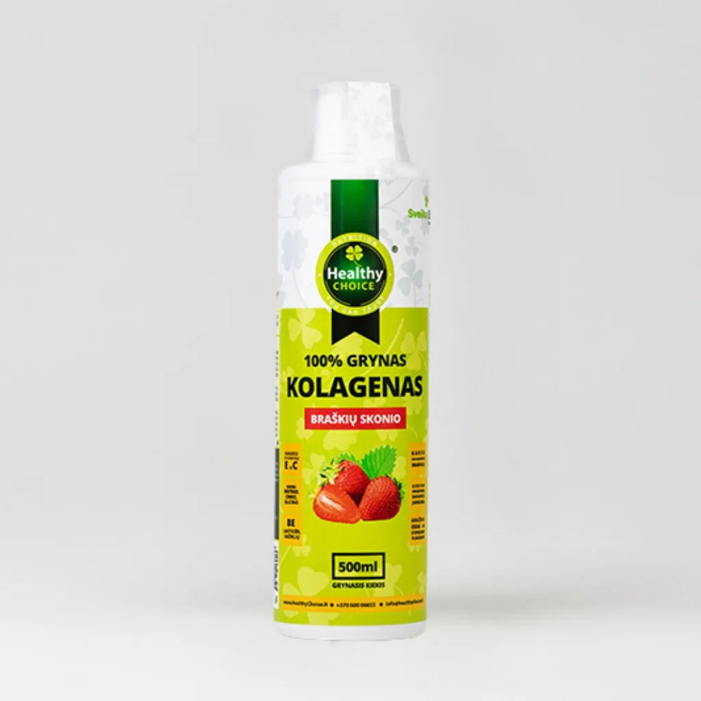 100% grynas kolagenas braškių skonio, 500ml
